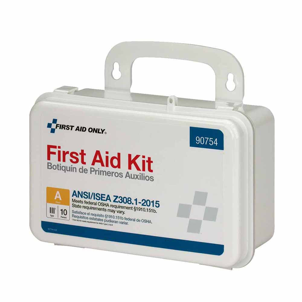 First Aid Only 90754 10 Person Bulk Plastic First Aid Kit, ANSI Compliant w/Eyewash - 5