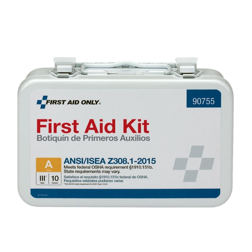 First Aid Only 90755 10 Person First Aid Kit, ANSI A, Metal Case - 5