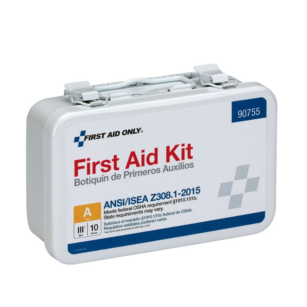 First Aid Only 90755 10 Person First Aid Kit, ANSI A, Metal Case - 7