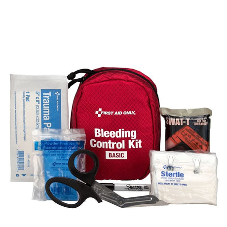 First Aid Only 91061 Bleeding Control Kit - Basic, Fabric Case