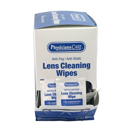 First Aid Only 91294 Lens Cleaning Wipes 50/Box