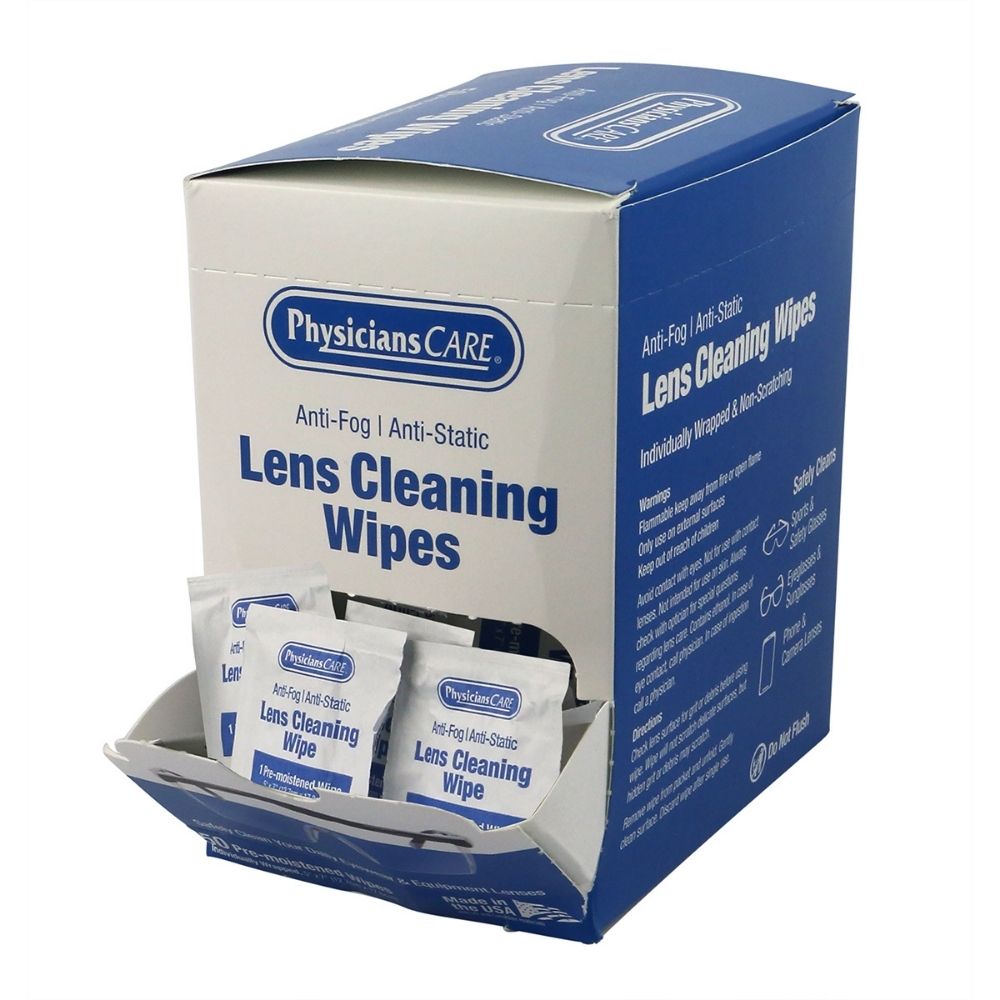 First Aid Only 91294 Lens Cleaning Wipes 50/Box - 3