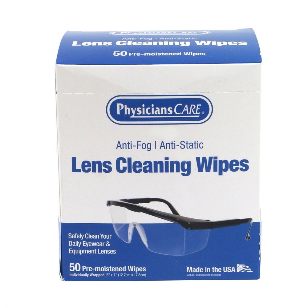 First Aid Only 91294 Lens Cleaning Wipes 50/Box - 4