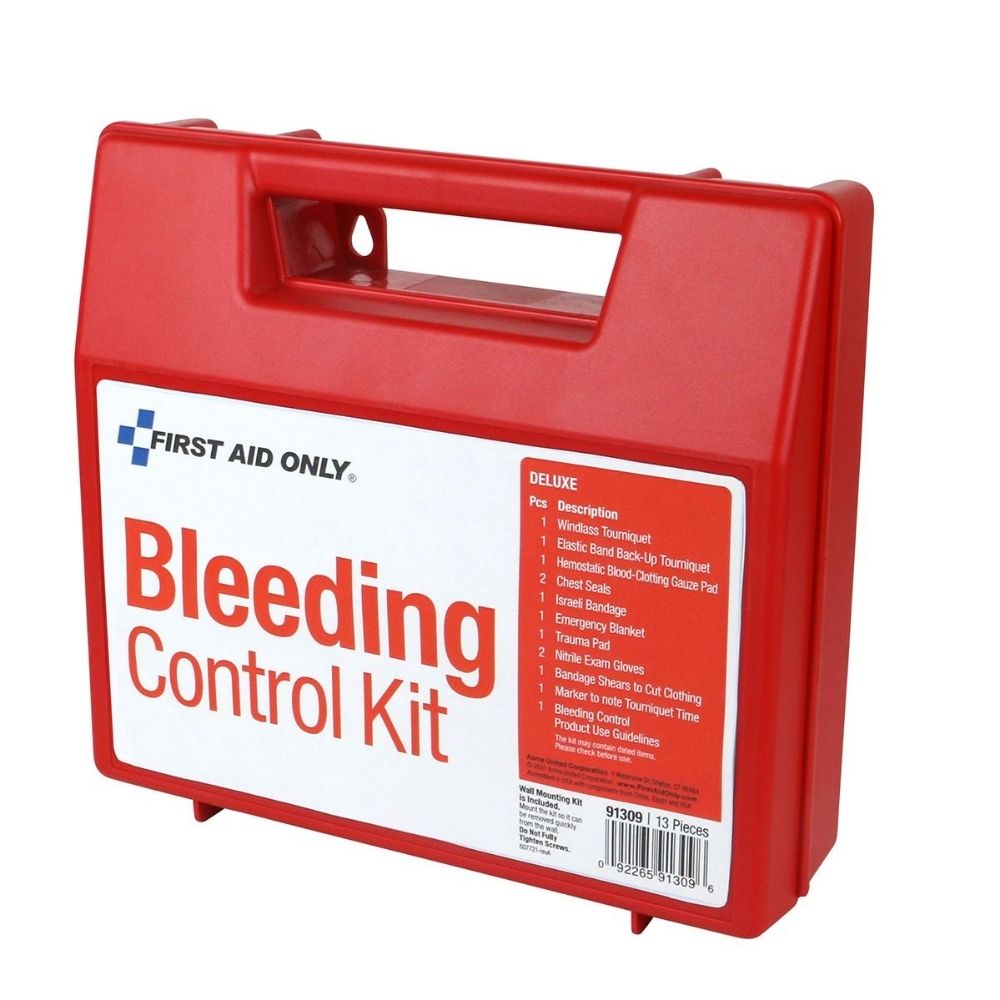 First Aid Only 91309 Bleeding Control Wall Station Single Kit -Deluxe - 5