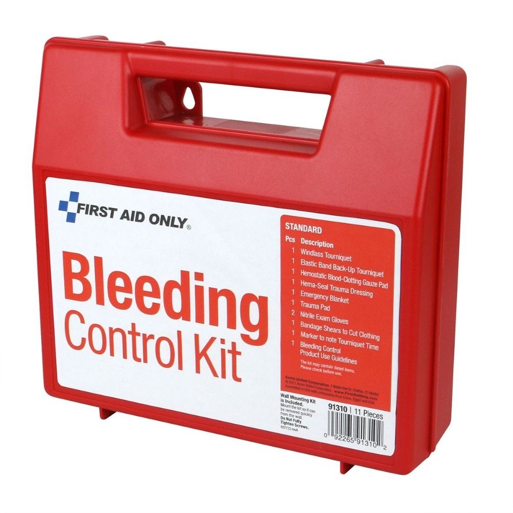 First Aid Only 91310 Bleeding Control Wall Station Single Kit -Standard - 4