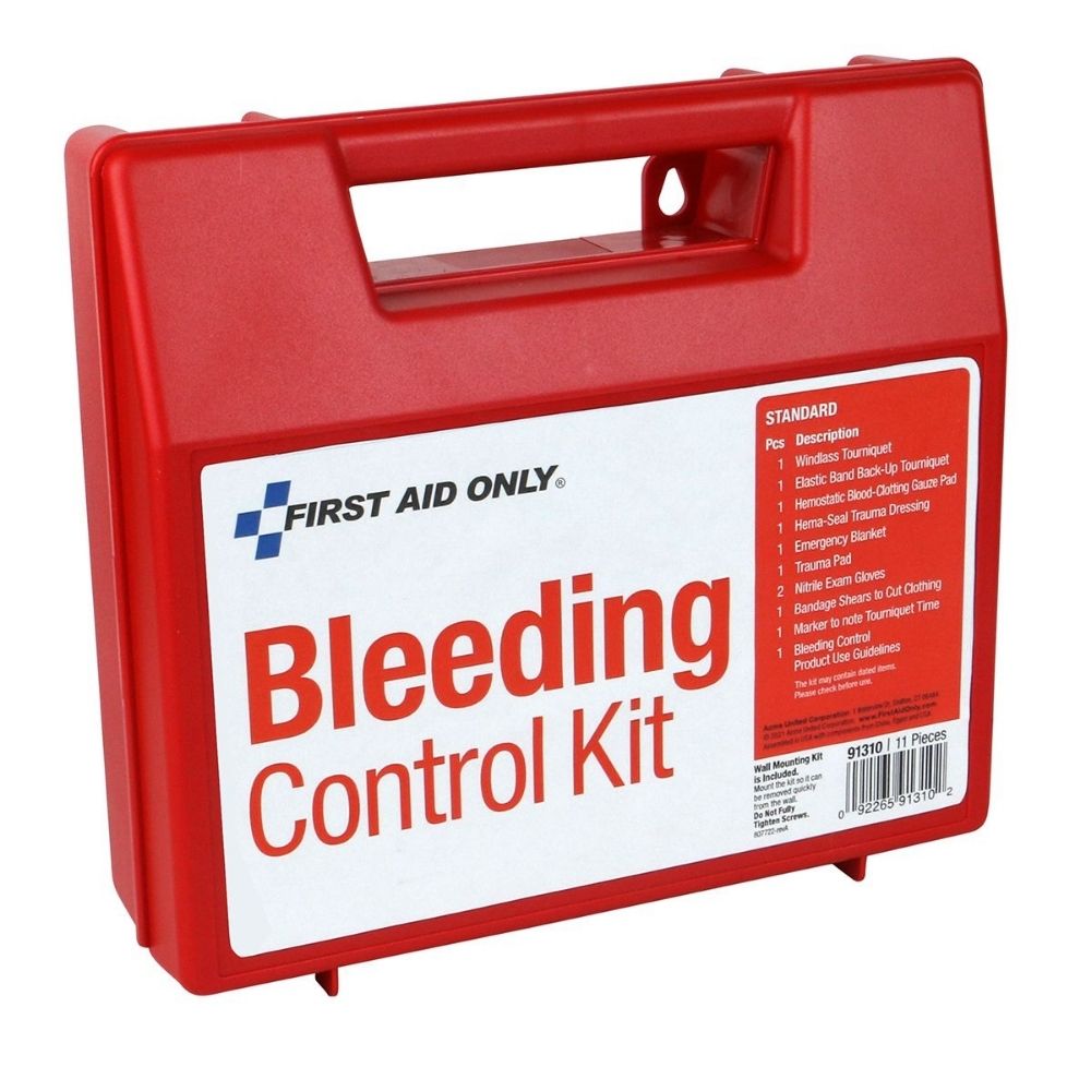 First Aid Only 91310 Bleeding Control Wall Station Single Kit -Standard - 5