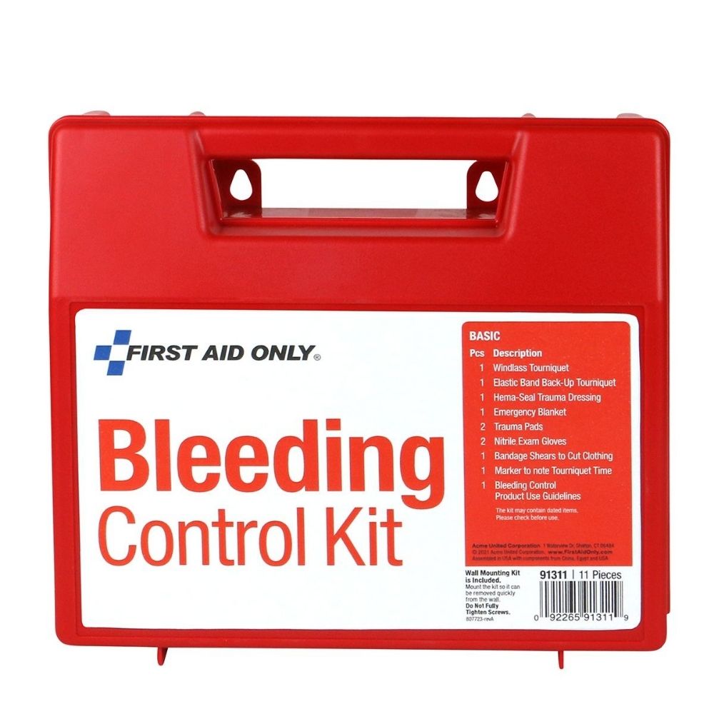 First Aid Only 91311 Bleeding Control Wall Station Single Kit -Basic - 3