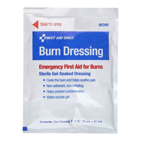 First Aid Only 91316 Burn Dressing, 4" x 16"