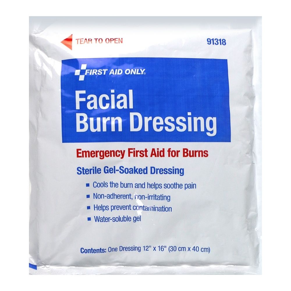 First Aid Only 91318 Facial Burn Dressing, 12" x 16"