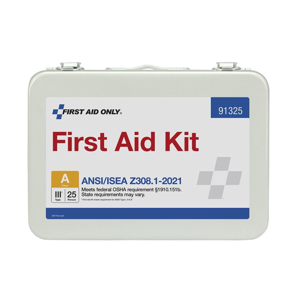 First Aid Only 91325 25 Person ANSI A Metal First Aid Kit, ANSI 2021 Compliant - 4