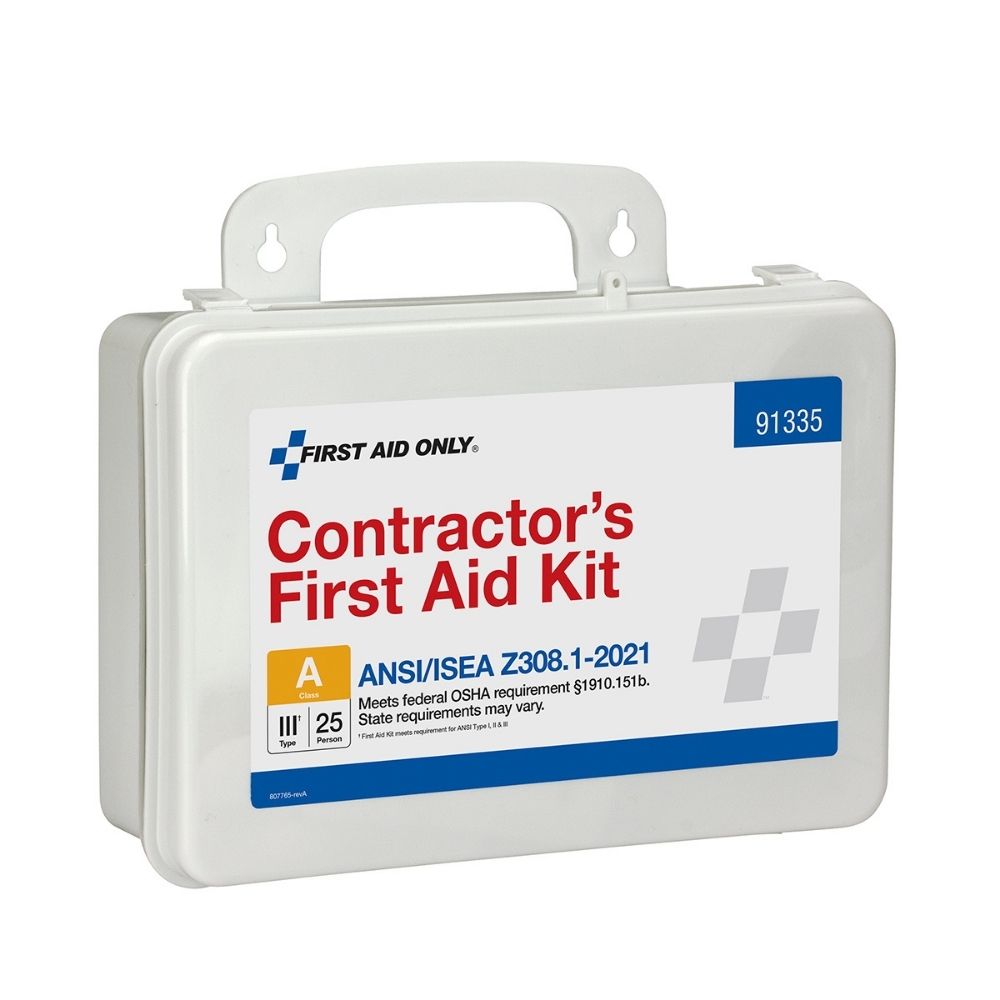 First Aid Only 91335 25 Person Contractor 2021 ANSI Plastic First Aid Kit - 5