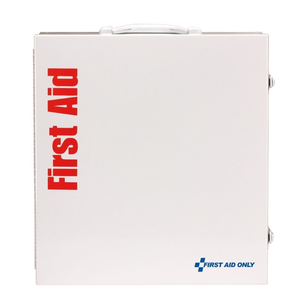 First Aid Only 91340 3 Shelf First Aid 2021 ANSI B+ Metal Cabinet, with Meds - 6