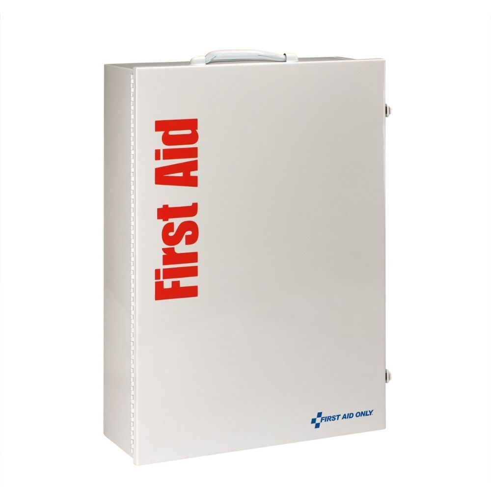 First Aid Only 91341 5 Shelf First Aid 2021 ANSI B+ Metal Cabinet, with Meds - 5