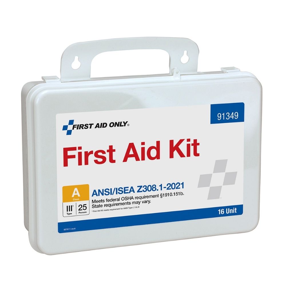 First Aid Only 91349 16 Unit First Aid Kit, 2021 ANSI A,  Plastic Case - 4