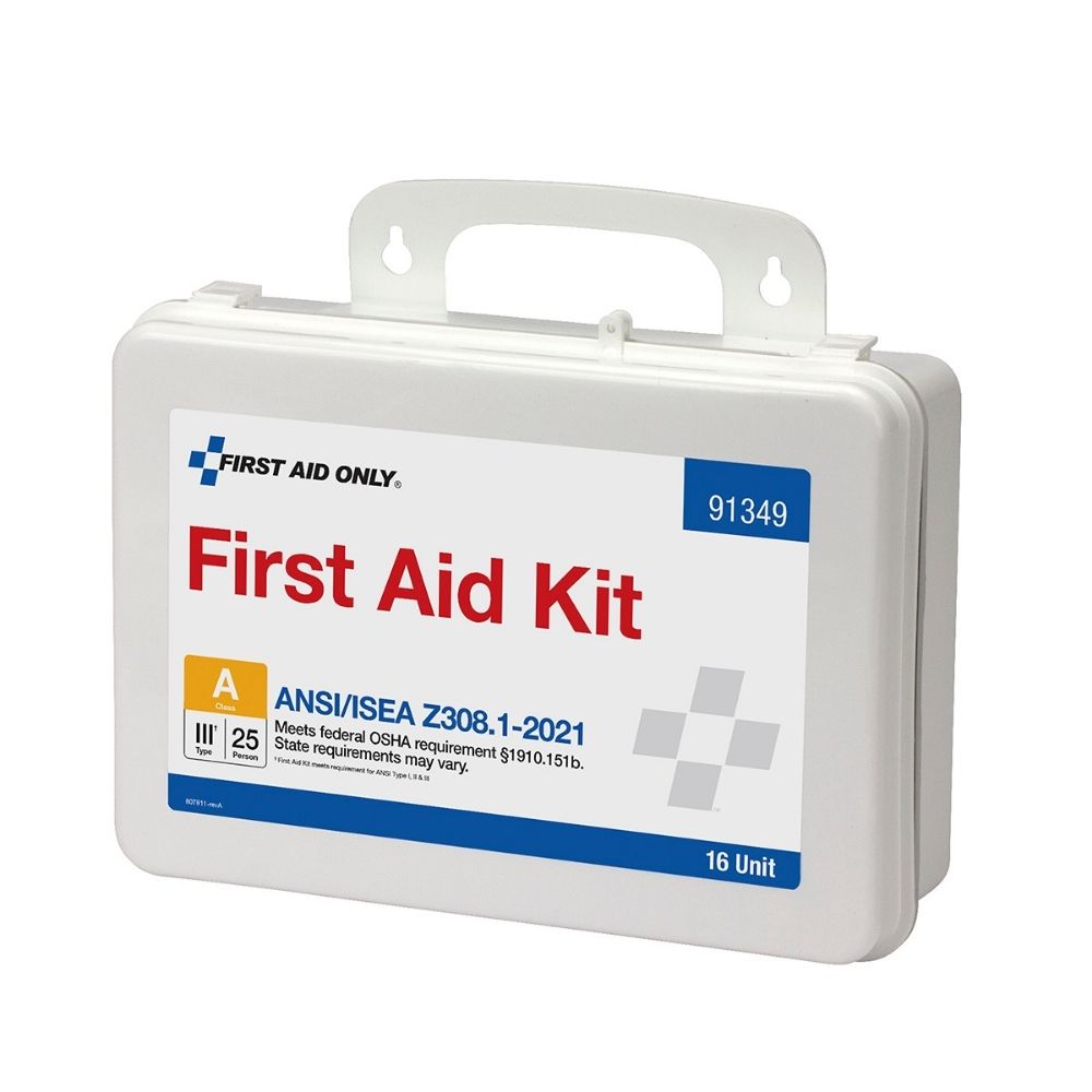 First Aid Only 91349 16 Unit First Aid Kit, 2021 ANSI A,  Plastic Case - 5