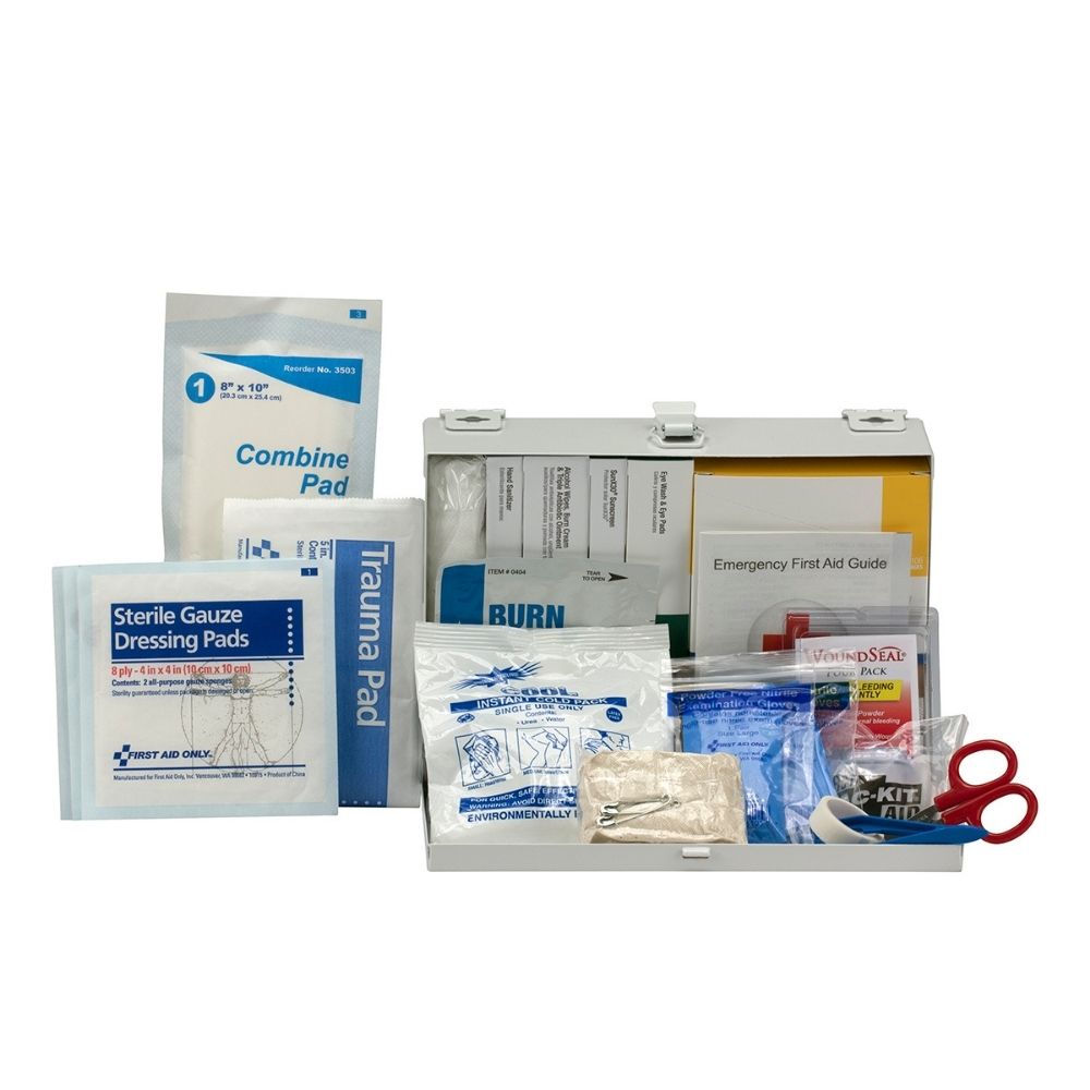 First Aid Only 91350 25 Person Contractor 2021 ANSI A+ First Aid Kit, Metal Case - 2