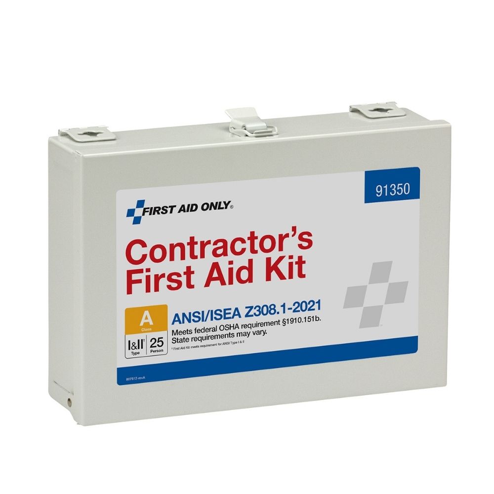 First Aid Only 91350 25 Person Contractor 2021 ANSI A+ First Aid Kit, Metal Case - 6