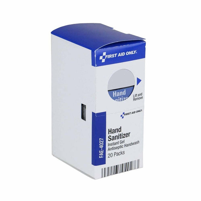 First Aid Only FAE-4027 SmartCompliance Refill Hand Sanitizer Packets 0.9g (20 Pack)