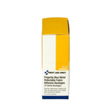 First Aid Only G173 Blue Metal Detectable Fabric Fingertip Adhesive Bandages 3.25 x 2.5 x 3.5" (25 Count) - 3