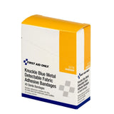 First Aid Only G174 Blue Metal Detectable Fabric Knuckle Bandages for Minor Cuts and Abrasions (40 Count) - 2