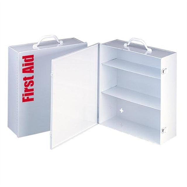 First Aid Only M5025 3 Shelf Metal First Aid Station Case Cabinet with Swing Down Door (1 Each)