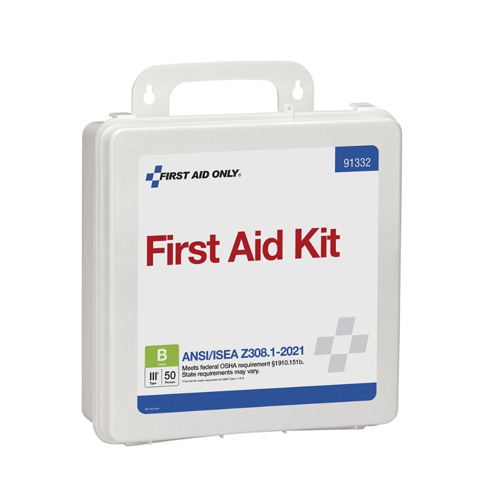 First Aid Only 91332 50 Person ANSI 2021 Class B, Plastic First Aid Kit - 5