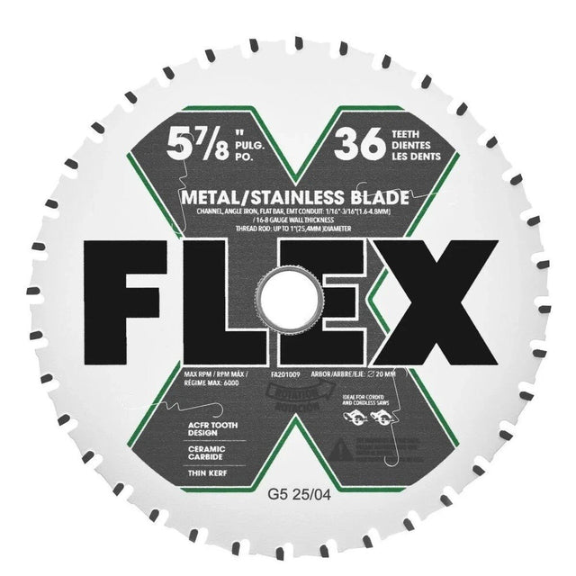 Flex FA201009 5-7/8" 36T Carbide Metal Cutting Circular Saw Blade