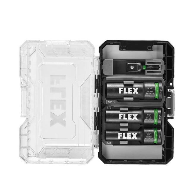 Flex FAM10402-4 Impact Thin Wall Deep Well Socket Set 3" 6-Point (4 Piece)