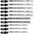 Flex FAM20301-10 T-Shank Jigsaw Blade Set Assorted 3-1/4" to 4" with Storage Case (10 Piece)