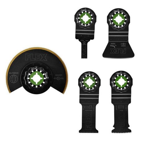 Flex FAM40001-5 Starlock Oscillating Multi-Tool Trimming Blade Set 1-1/4" to 3-1/2" (5 Piece)