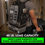 Flex FS1204 16" Jobsite Backpack for Tool Organization and Storage - 7