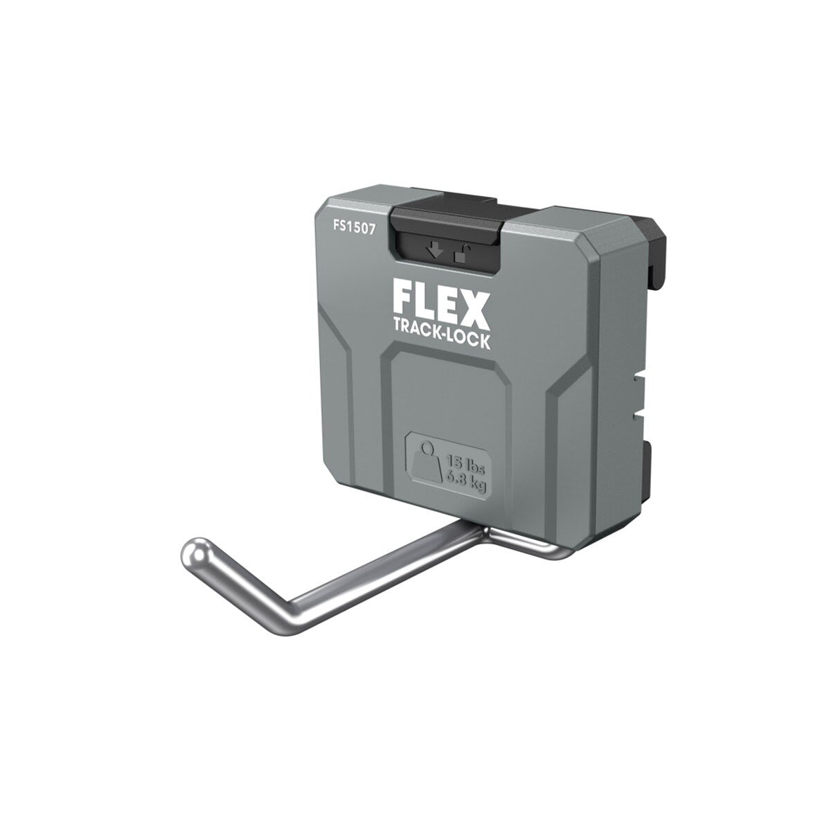 Flex FS1507-2 TRACK-LOCK Straight Hook Wall Storage Accessory with Security Lock (2 Pack) - 2
