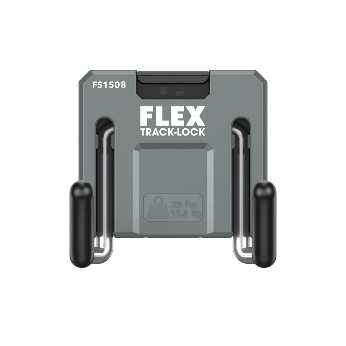 Flex FS1508-2 TRACK-LOCK Large Folding Dual Straight Hook for Wall Storage Rails 9.6 in x 3 in (2 Pack) - 3