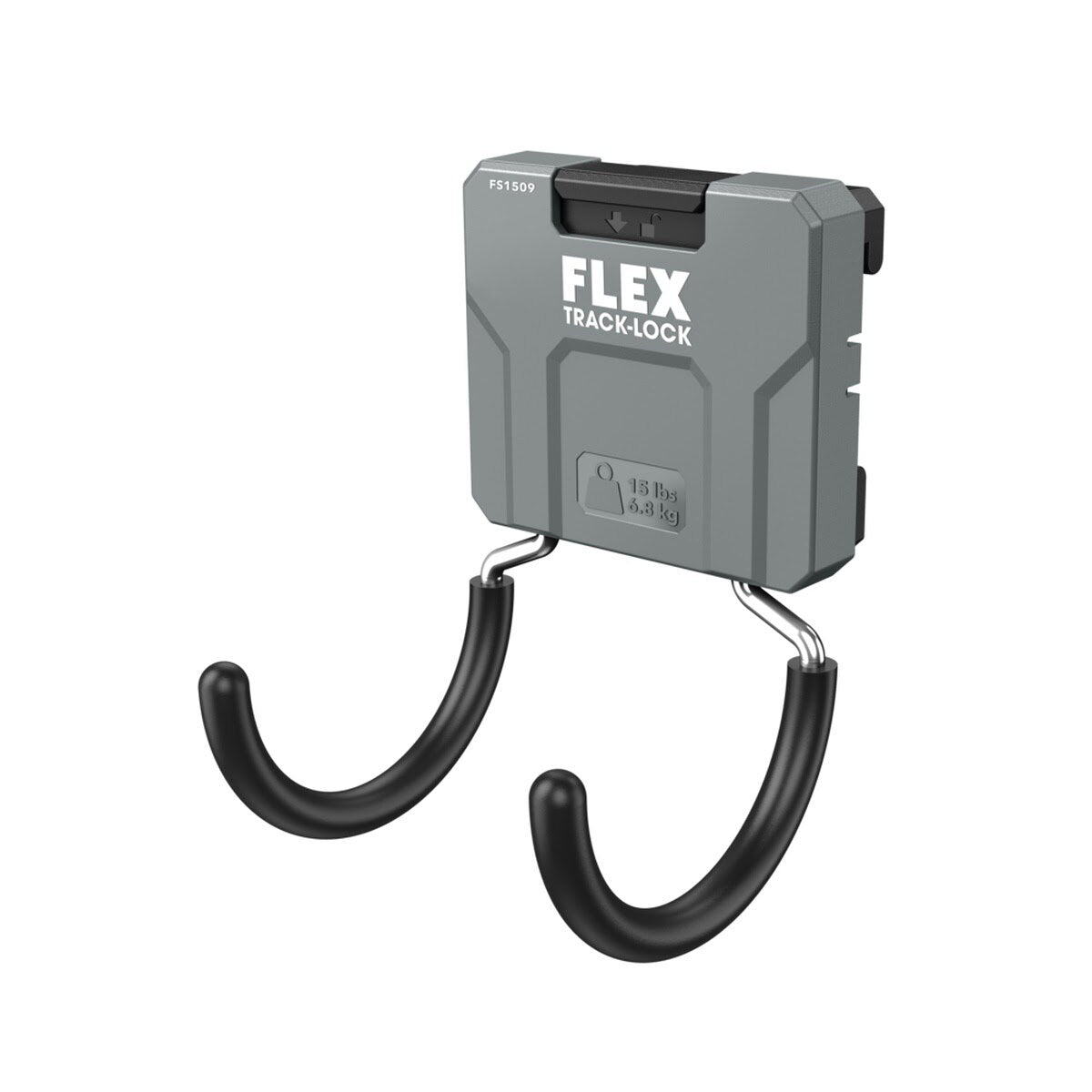 Flex FS1509-2 TRACK-LOCK 3.3 in x 3.0 in Dual C-Hook Tool Storage Hook (2 Pack) - 2