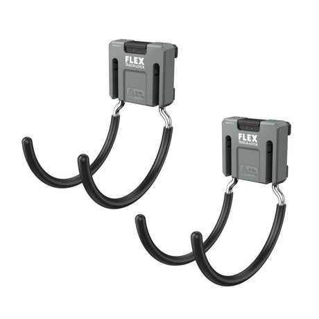 Flex FS1511-2 TRACK-LOCK Large Folding Dual C-Hook Rail Storage Accessory 5.8 in x 3.4 in (2 Pack)