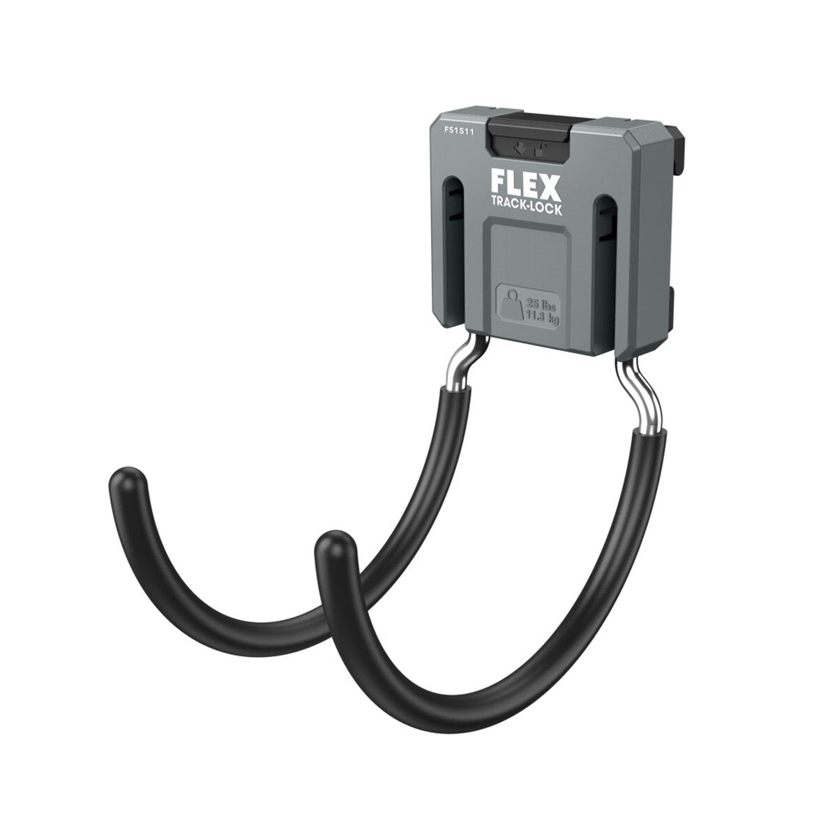 Flex FS1511-2 TRACK-LOCK Large Folding Dual C-Hook Rail Storage Accessory 5.8 in x 3.4 in (2 Pack) - 2