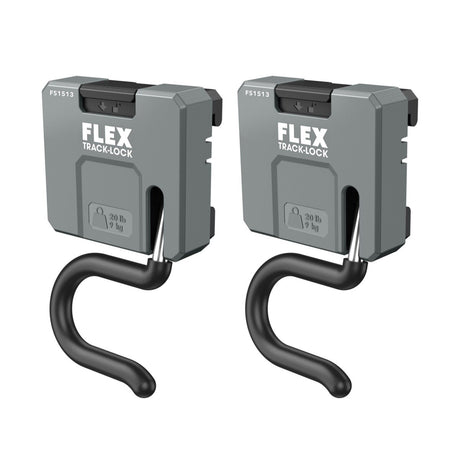 Flex FS1513-2 TRACK-LOCK S-Hook with Security Lock for Wall Mount Tool Storage (2 Pack)
