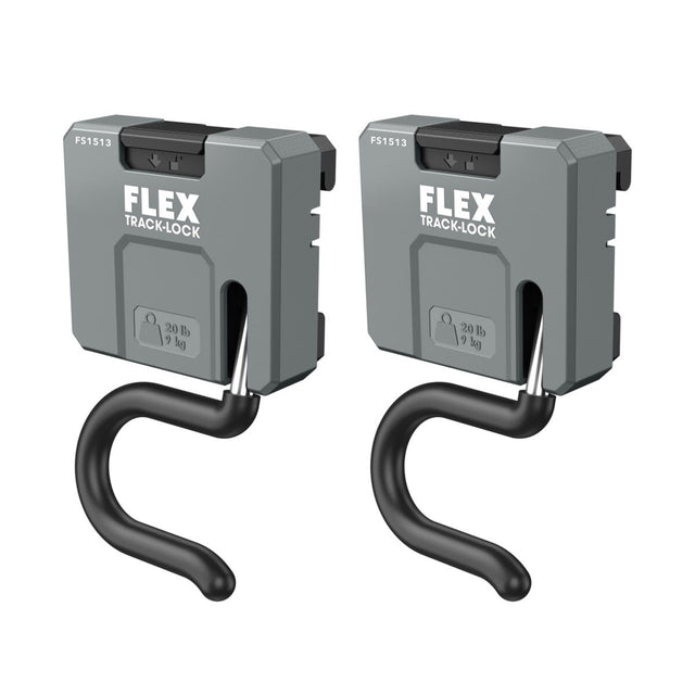 Flex FS1513-2 TRACK-LOCK S-Hook with Security Lock for Wall Mount Tool Storage (2 Pack)