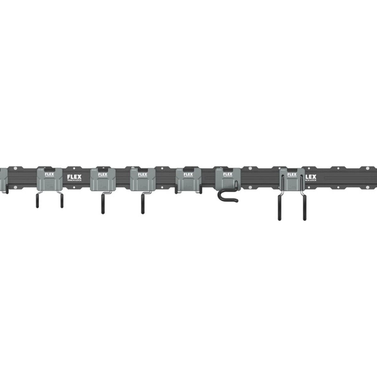 Flex FSM1502-10 TRACK-LOCK 32 in. Wall Storage Starter Set with Hooks (10 Piece) - 2