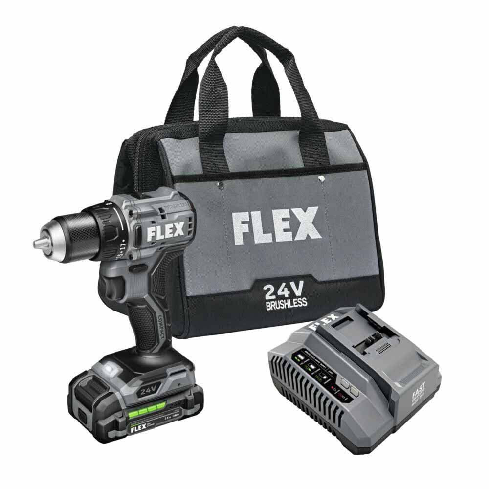 Flex FX1131-1A 1/2" 2 Speed Compact Drill Driver Kit