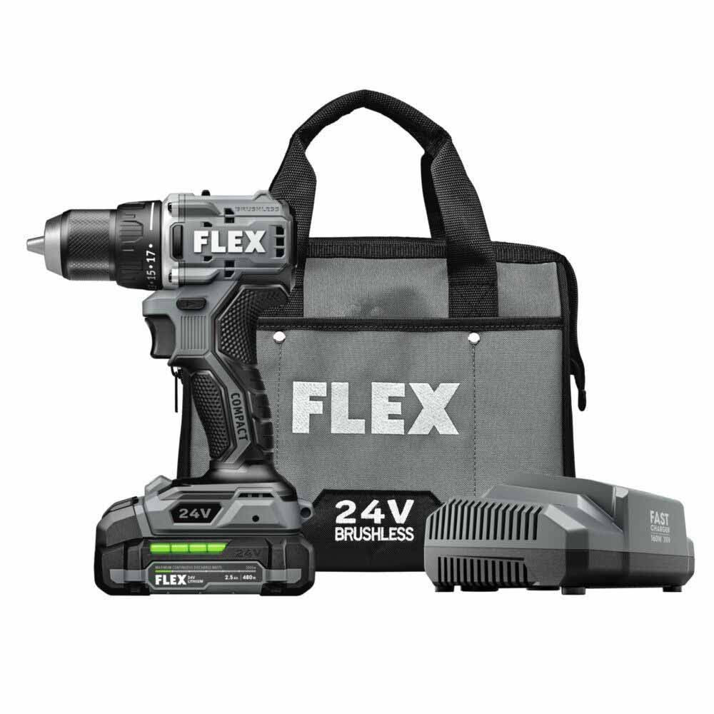 Flex FX1131-1A 1/2" 2 Speed Compact Drill Driver Kit - 2