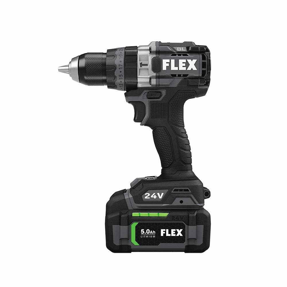 Flex FX1271T-2B 24V 1/2" 2 Speed Hammer Drill Driver with Turbo Mode Kit - 3