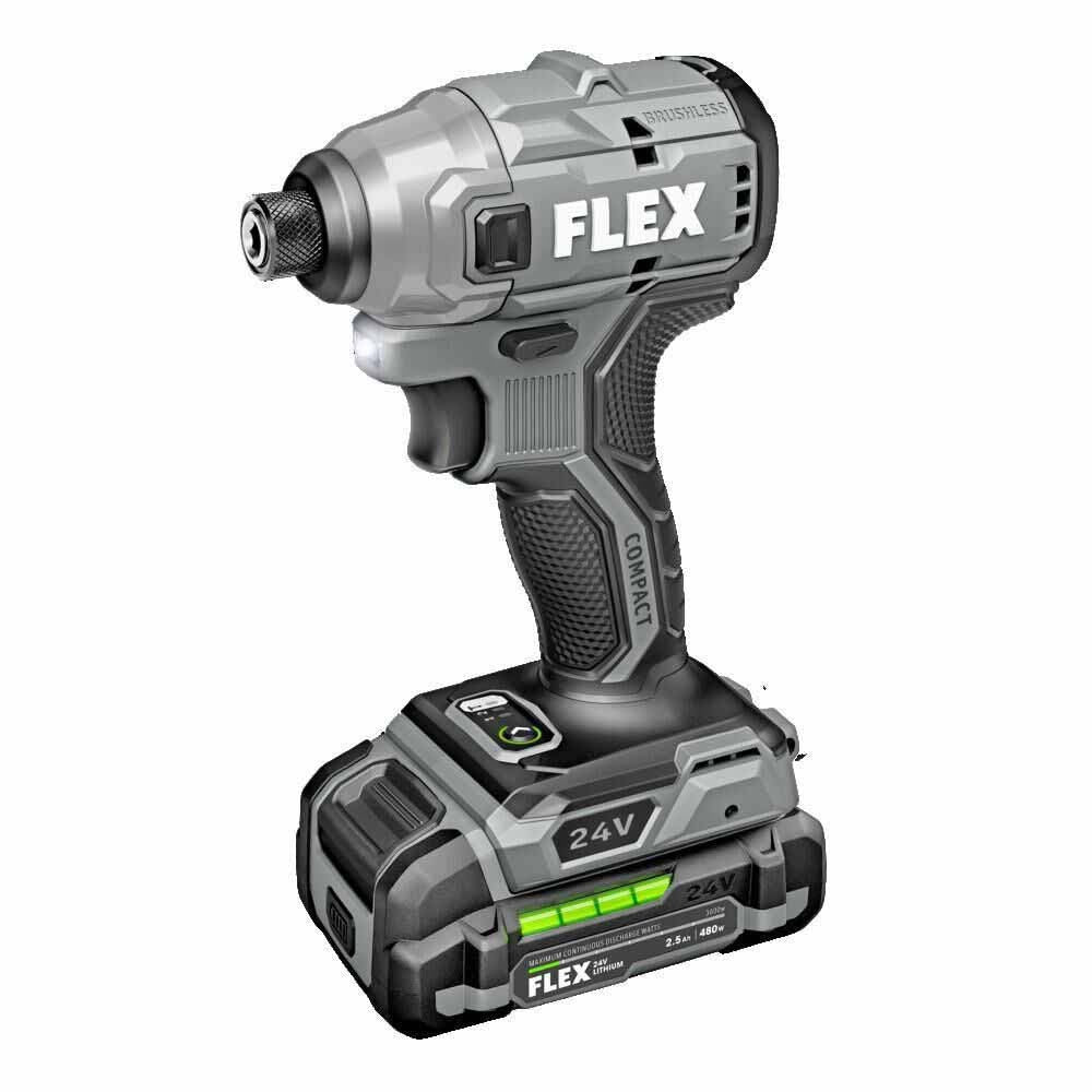 Flex FX1331-1A 1/4" Hex Compact Impact Driver Kit - 3