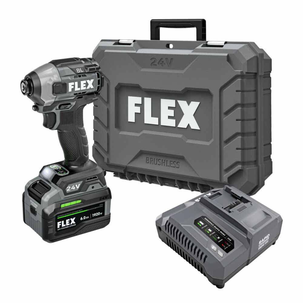 Flex FX1371A-1H 1-4" Quick Eject Hex Impact Driver with Multi-Mode Stacked-Lithium Kit