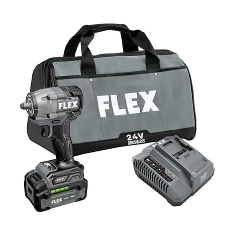Flex FX1431A-1C 3/8" Compact size Impact Wrench Kit (1 x 5.0Ah Battery + 160W Charger)
