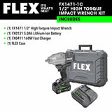 Flex FX1471-1C 24V 1/2" High Torque Impact Wrench kit - 4