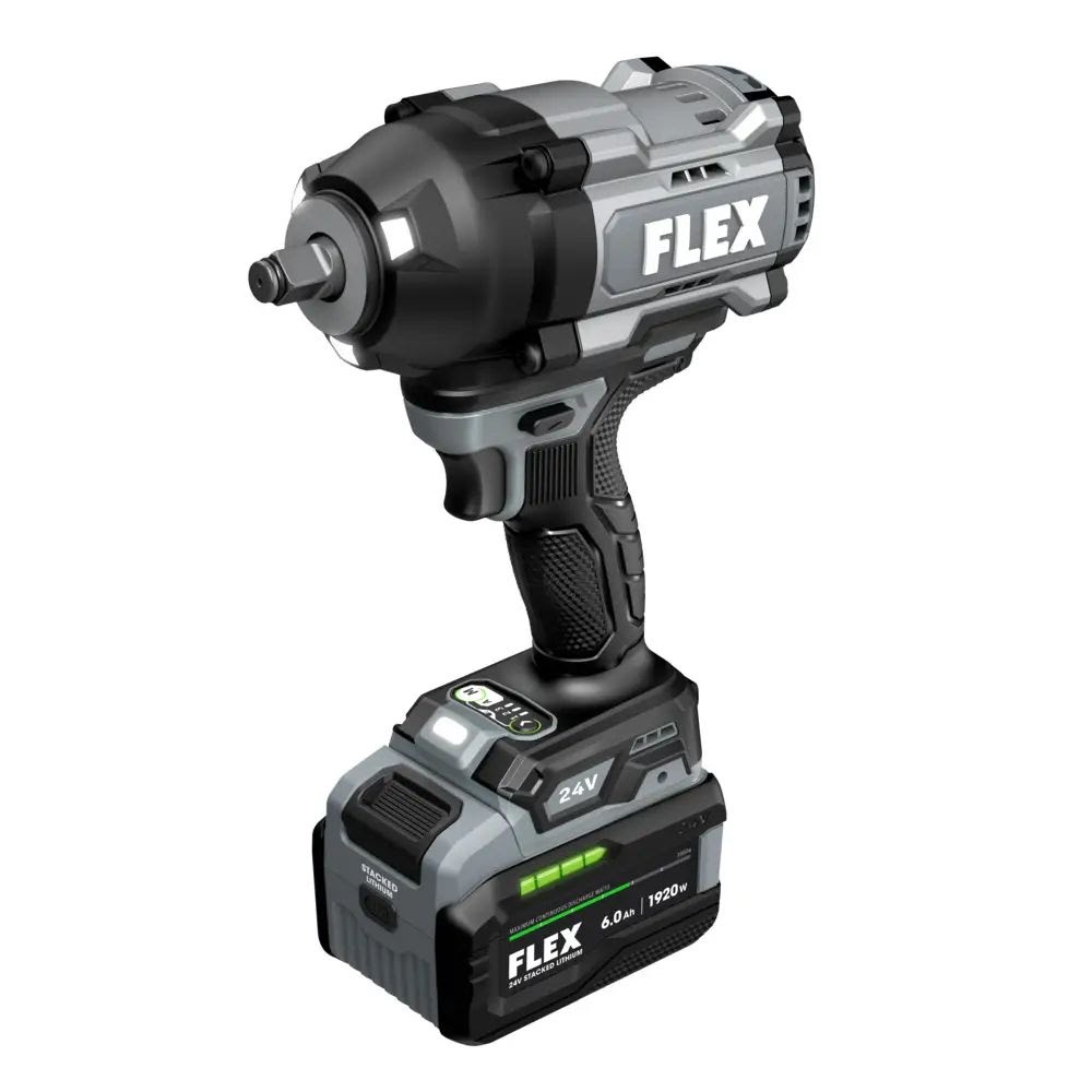 Flex FX1472-1H 1/2" High Torque Impact Wrench Stacked-Lithium Kit (1 x 6.0Ah Stacked Battery + 280W charger) - 2