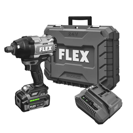 Flex FX1472B-1C 3/4" High Torque Impact Wrench Kit (1 x 5.0Ah Battery + 160W Charger)