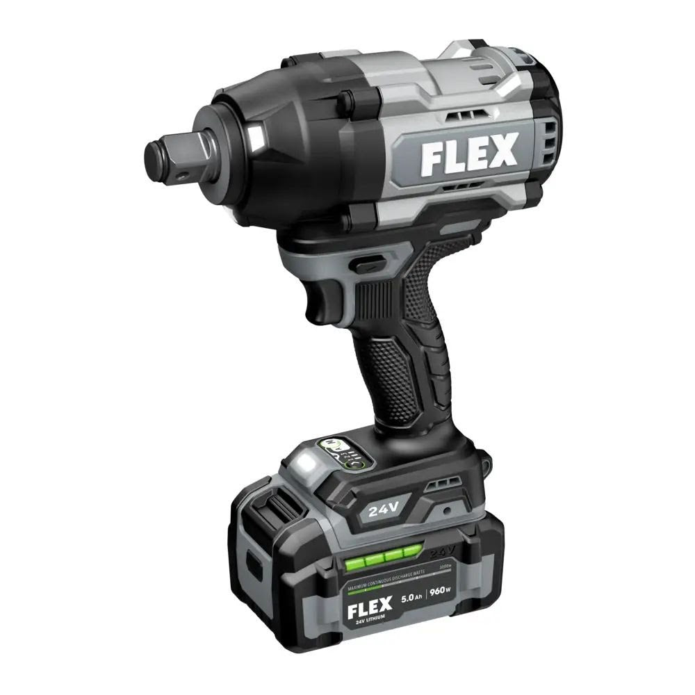 Flex FX1472B-1C 3/4" High Torque Impact Wrench Kit (1 x 5.0Ah Battery + 160W Charger) - 2