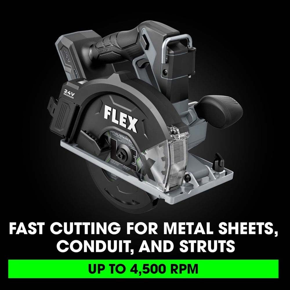Flex FX2461-Z 5-7/8 in. Metal Cutting Circular Saw Bare Tool W Chip Collector & Clear Viewing Window - 2